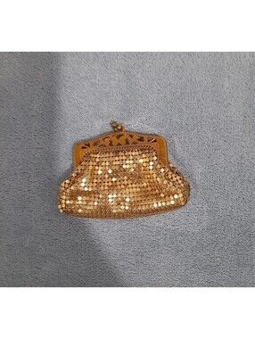 Whiting & Davis Co 2962 -Mesh Gold Tone VINTAGE Bag- 1930s-1940s Art Deco